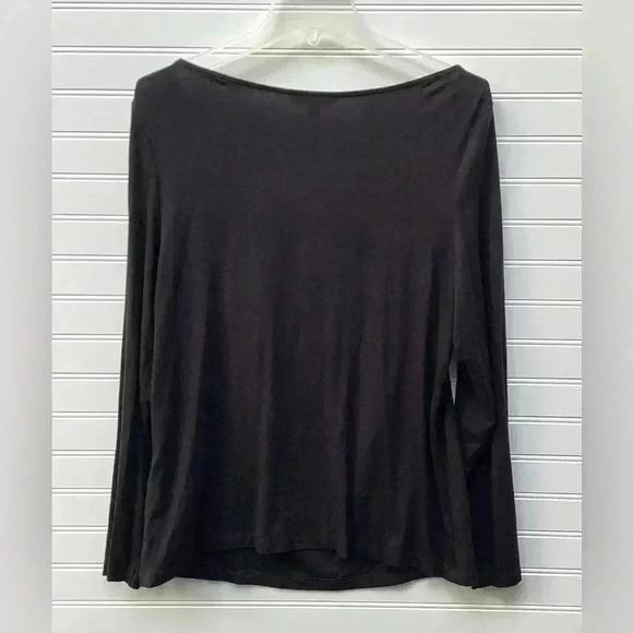 Banana Republic Black Keyhole Long sleeve Top Size XL - Picture 3 of 8